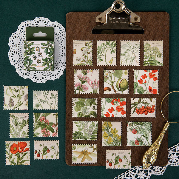 46PCS Natural Plant Flower Series Stickers