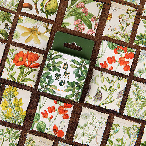 46PCS Natural Plant Flower Series Stickers