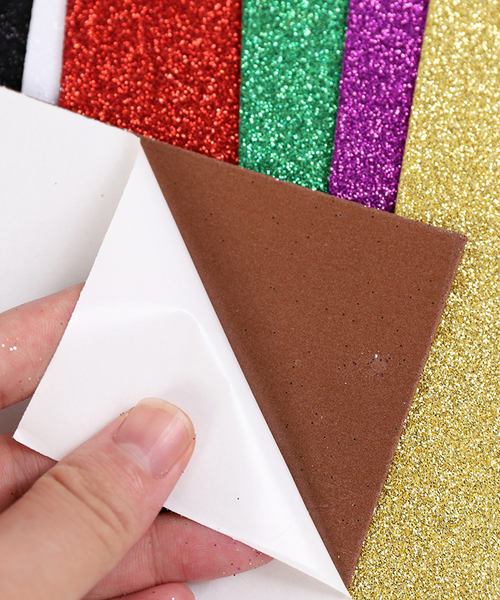 10PCS Sponge Glitter Gold Powder Embossed EVA Paper