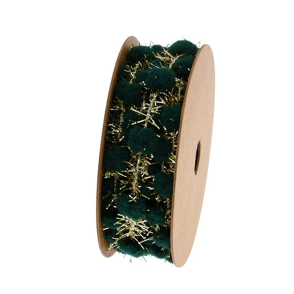 Golden Silver Iron Wire Ball Christmas Ribbon