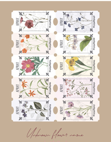 Creative Vintage Plant Tickets Background Paper