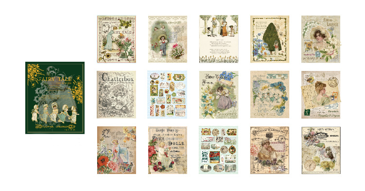 15 PCS Retro Large Size Background Paper