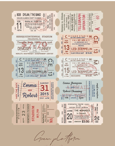 Creative Vintage Plant Tickets Background Paper