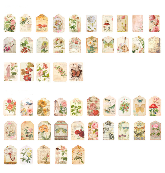 50PCS Vintage Psalm Message Cards Notes