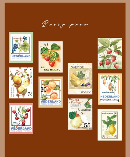 Vintage Stamp Plant Mushroom Paper Tape