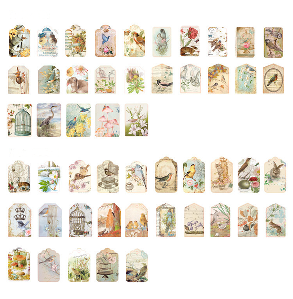 50PCS Vintage Psalm Message Cards Notes