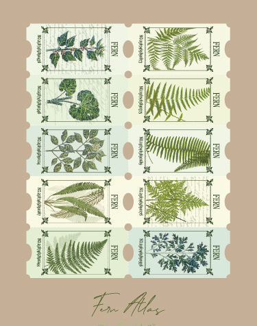 Creative Vintage Plant Tickets Background Paper