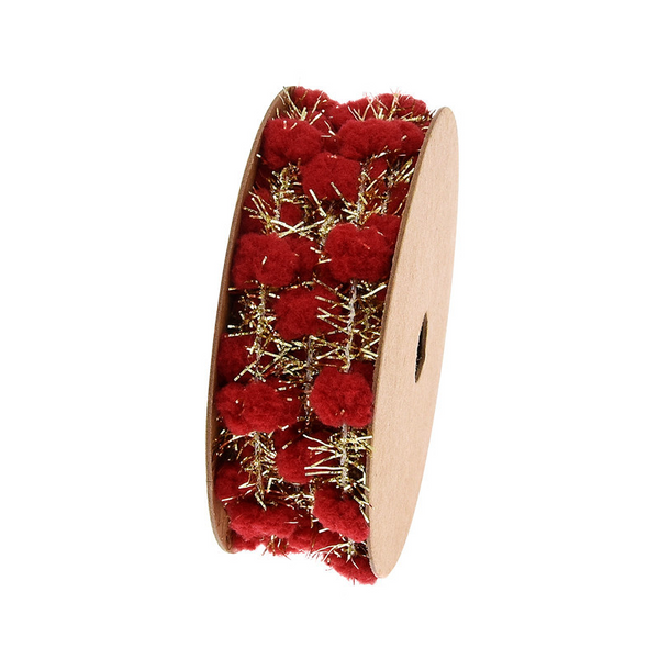 Golden Silver Iron Wire Ball Christmas Ribbon