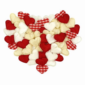 50PCS Decorative Folded Sponge Heart