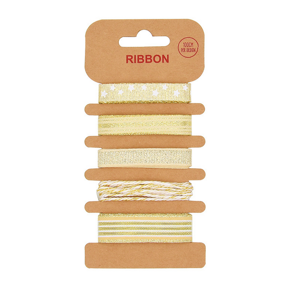 Decorative Christmas Print Bibbon Set