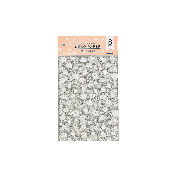 8PCS PET Background Transparent Paper