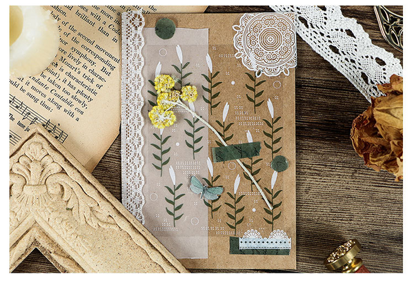 8PCS PET Background Transparent Paper