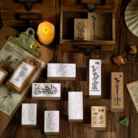 Plant Series Wooden Stamp