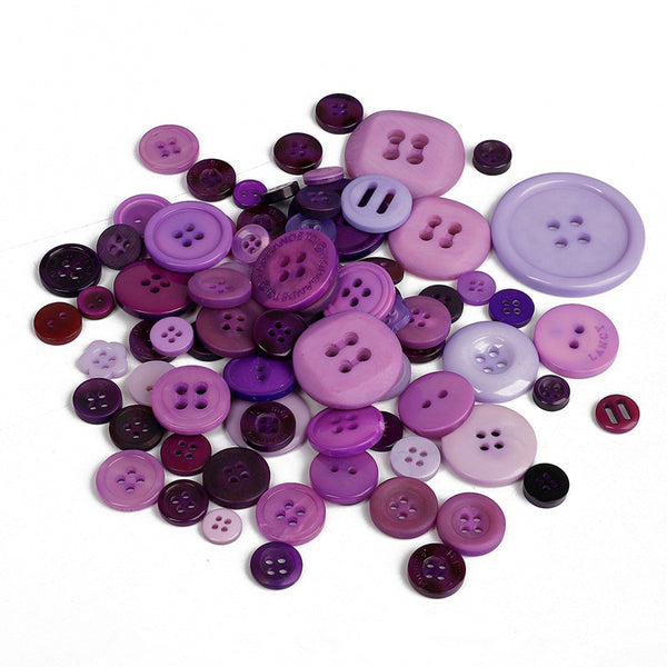 100pcs Resin Mixed Buttons