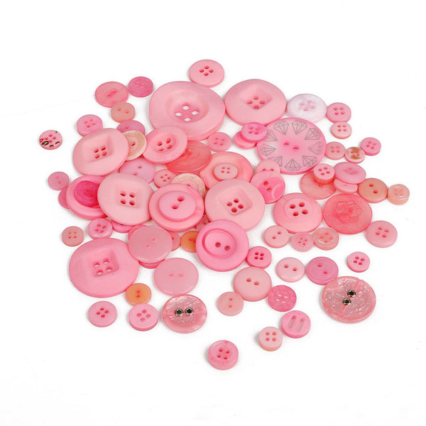 100pcs Resin Mixed Buttons