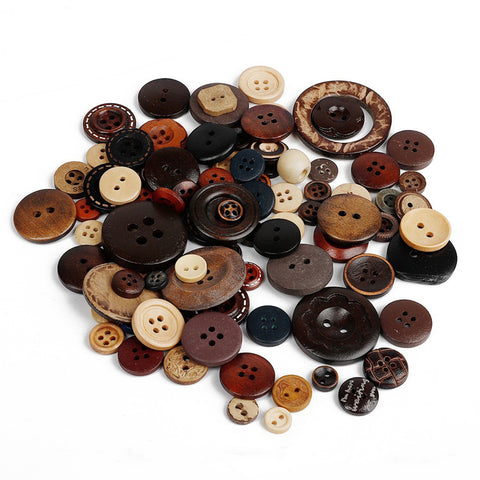 100pcs Resin Mixed Buttons