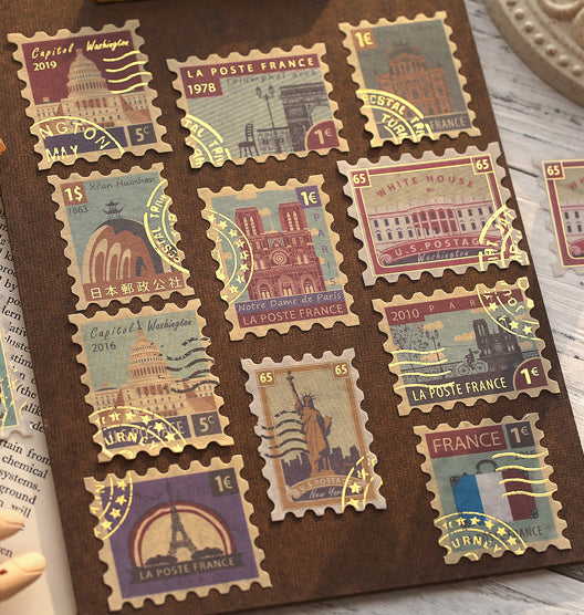 Vintage Bronzing Stickers