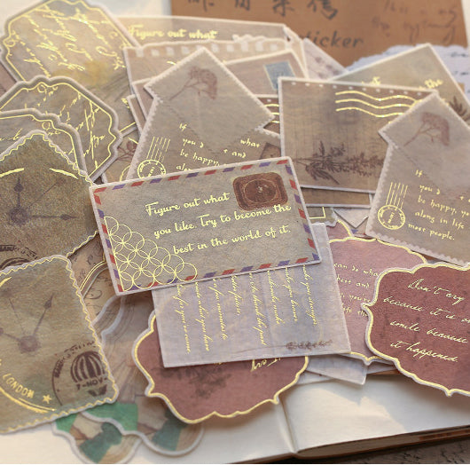 Vintage Bronzing Stickers