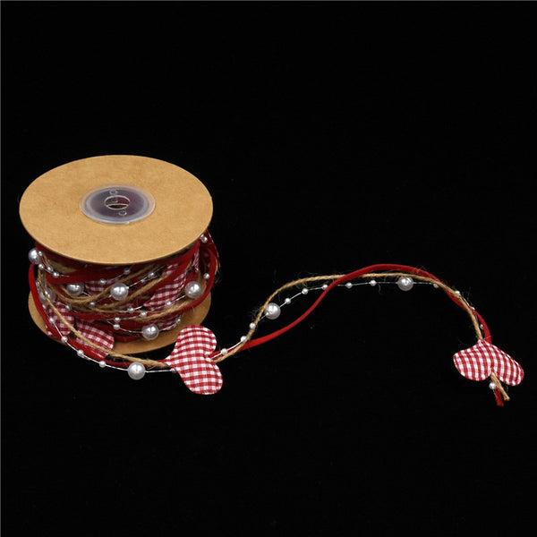 Handmade Valentine's Day Love Bead Chain Ribbon