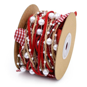 Handmade Valentine's Day Love Bead Chain Ribbon