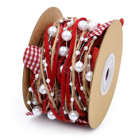 Handmade Valentine's Day Love Bead Chain Ribbon