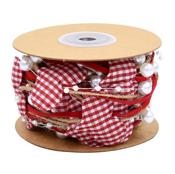 Handmade Valentine's Day Love Bead Chain Ribbon