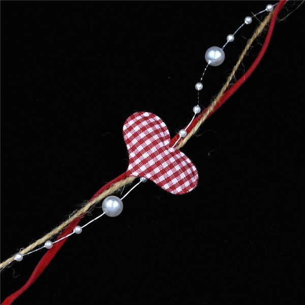 Handmade Valentine's Day Love Bead Chain Ribbon