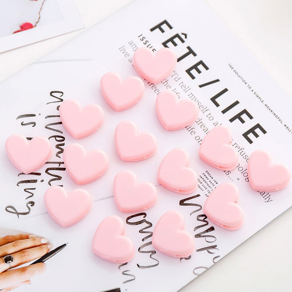 5pcs Pink Love Decorative Clips Storage Clips