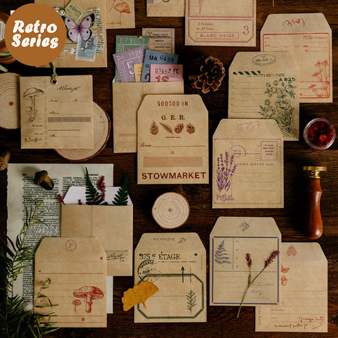 Vintage Decorative Kraft Envelopes