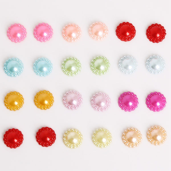 50pcs Multi-color Sunflower ABS Imitation Pearl