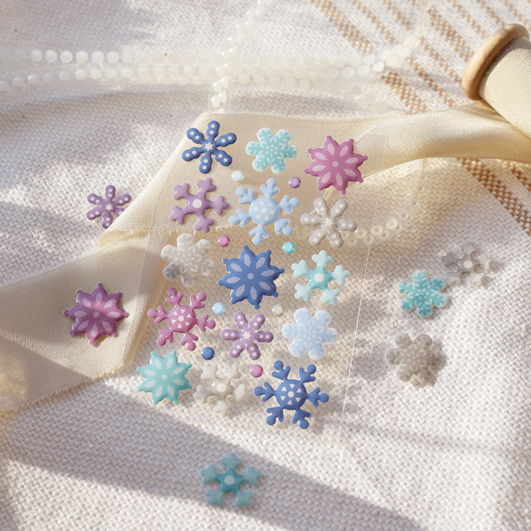 Snowflake Enamel Paste Decorative Stikers