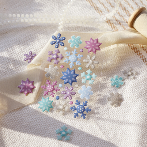Snowflake Enamel Paste Decorative Stikers