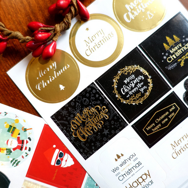 Gold Christmas Hot Stamping Stickers