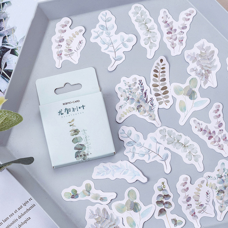 45PCS Eucalyptus Leaves Decorative Stickers