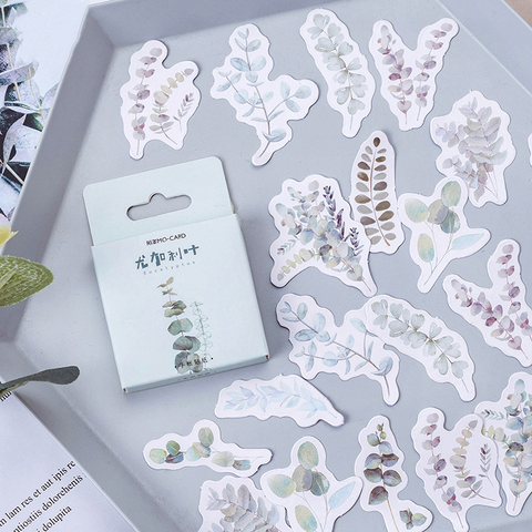 45PCS Eucalyptus Leaves Decorative Stickers