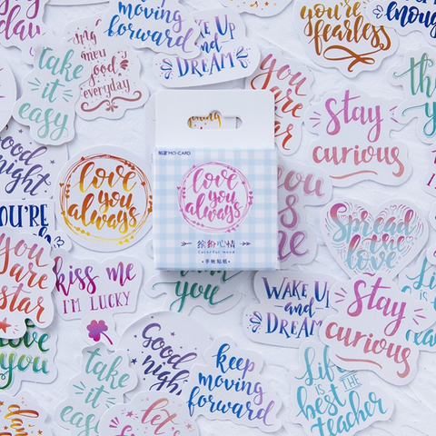 46PCS Colorful Mood Sealing Stickers