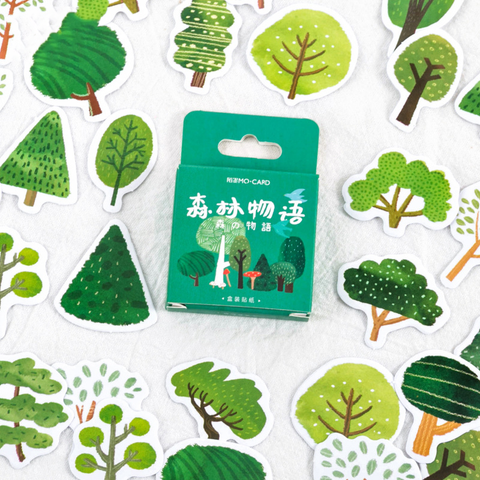 45PCS Cute Forest Tale Decorative Stickers