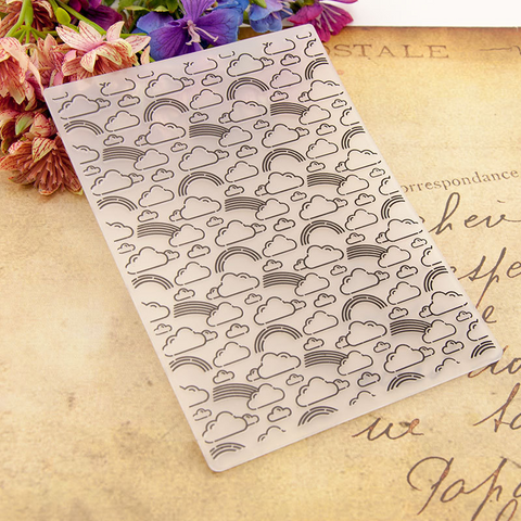 Clouds and Rainbows Embossing Folder