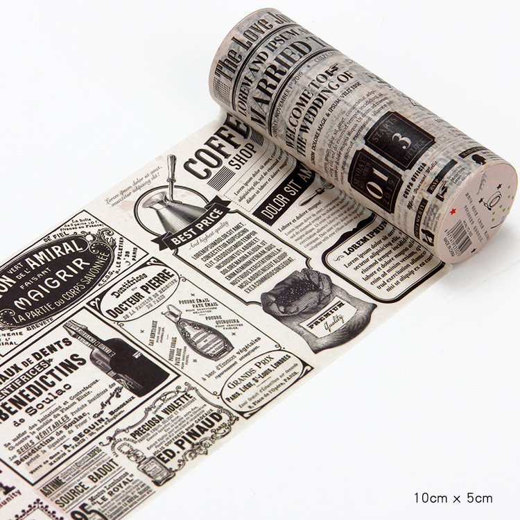 English Postmark Vintage Posters Paper Tape