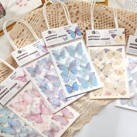 3Pcs Flutter Series PVC Stickers