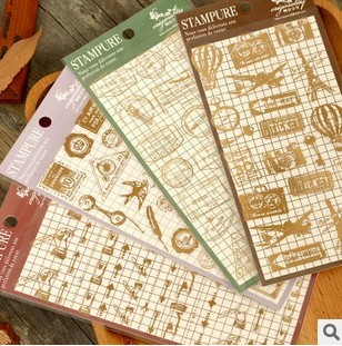 Retro Stamp Hot Stamping Stickers