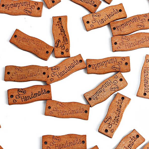 25pcs Handmade DIY Craft Button Wooden Sign
