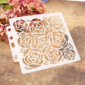 Rose Layering Stencils Painting Template