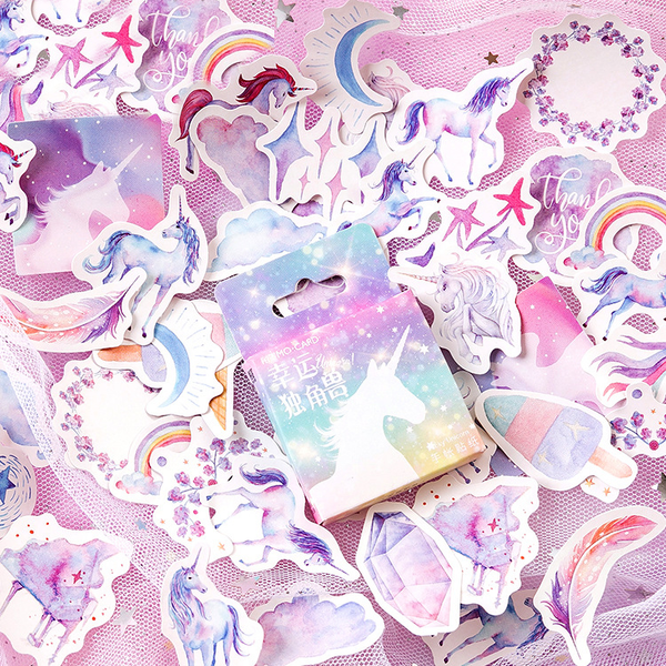 46PCS Lucky Unicorn Decorative Stickers