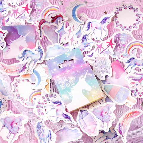 46PCS Lucky Unicorn Decorative Stickers