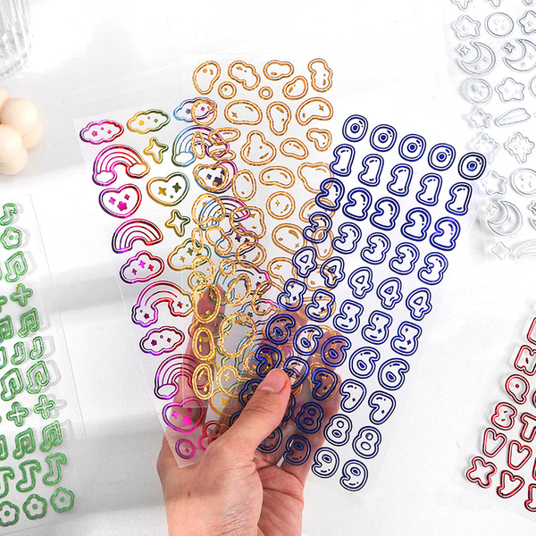 Colourful Jelly Bean Series Hot Stamping Stickers