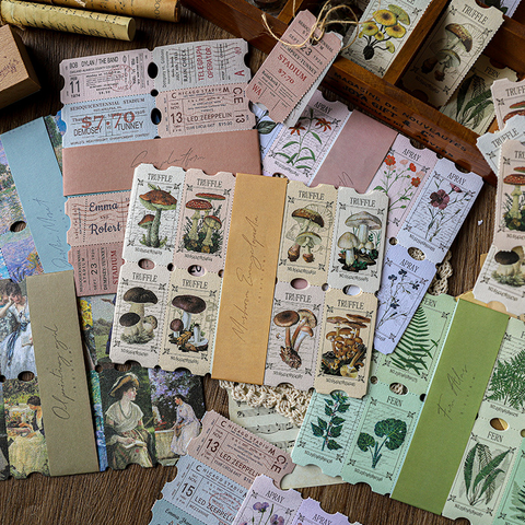 Creative Vintage Plant Tickets Background Paper