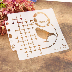Bird Layering Stencils Painting Template
