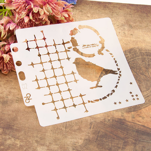 Bird Layering Stencils Painting Template