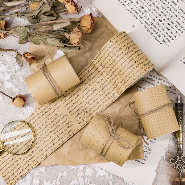 Vintage Kraft Background Paper Tape
